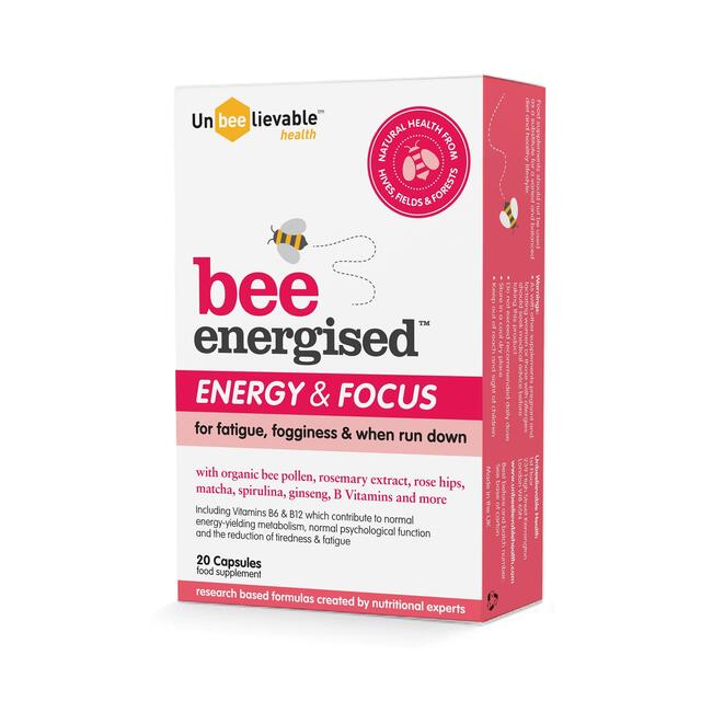 Unbeelievable Health Bee Energised Energy & Focus Supplement Capsules thumbnail 2