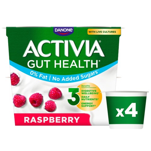 Activia Raspberry No Added Sugar Fat Free Yoghurt
