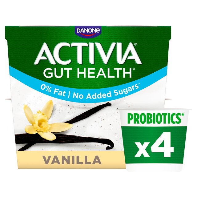 Activia Vanilla No Added Sugar Fat Free Yoghurt