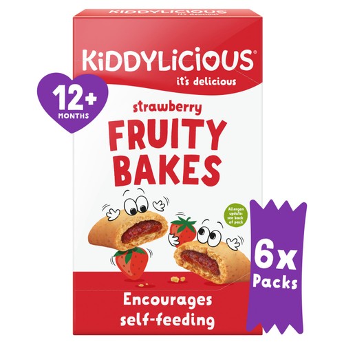 Kiddylicious Strawberry Fruity Bakes Baby Snacks Multi thumbnail 2