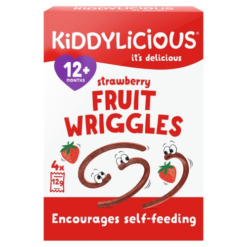 Kiddylicious Strawberry Wriggles Baby Snacks Multi