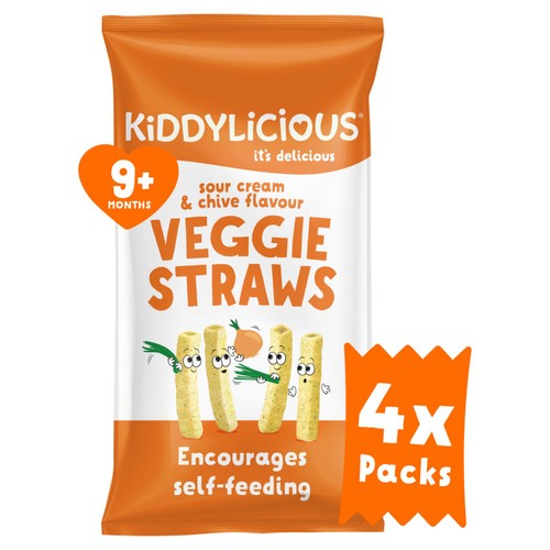 Kiddylicious Sour Cream & Chive Veggie Straws, 9 mths+ thumbnail 2