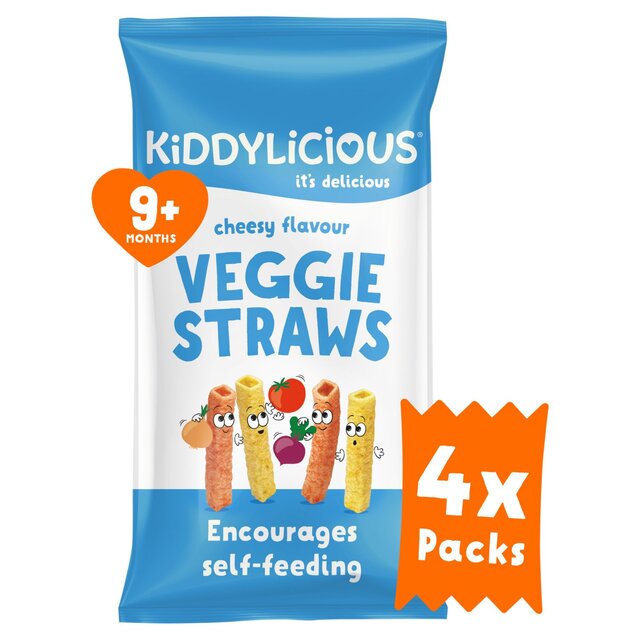 Kiddylicious Cheesy Flavoured Veggie Straws Baby Snacks Multi