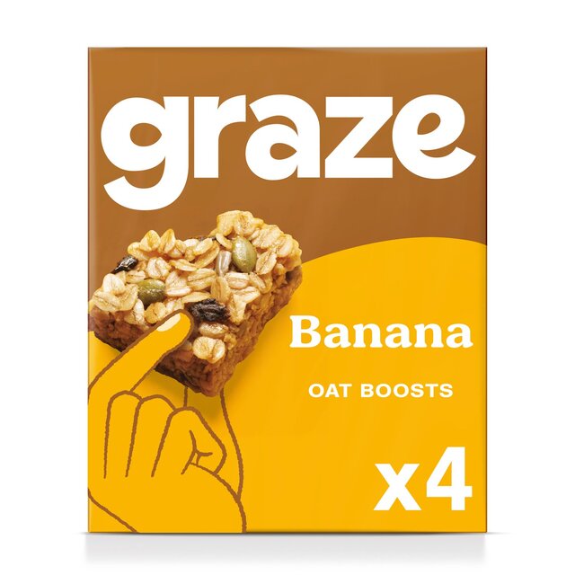 Graze Vegan Banana Snack Bars Wholegrain Oats