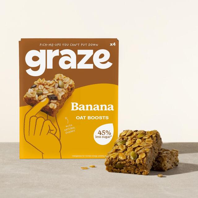 Graze Vegan Banana Snack Bars Wholegrain Oats thumbnail 2