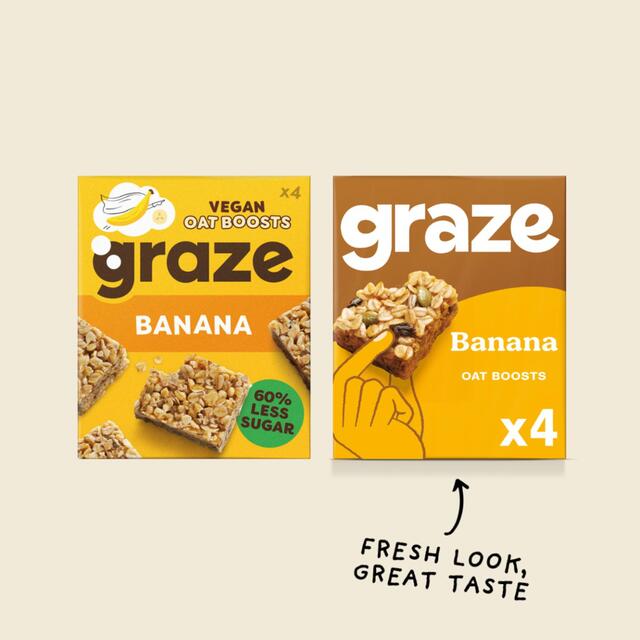 Graze Vegan Banana Snack Bars Wholegrain Oats thumbnail 3