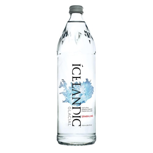 Icelandic Glacial Sparkling Mineral Water Glass Bottle