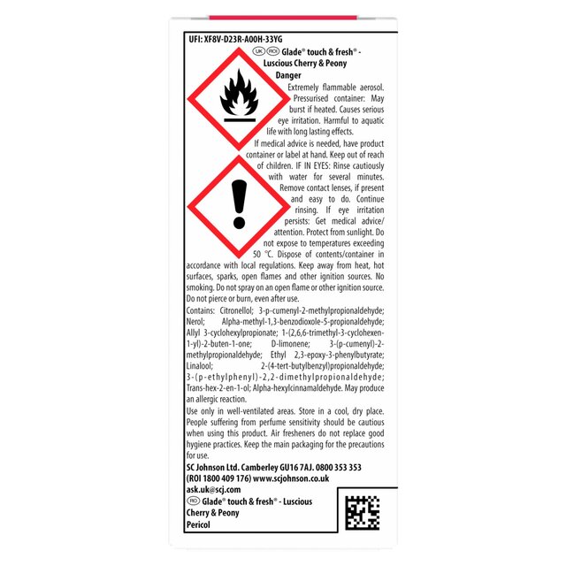 Glade Touch & Fresh Refill Cherry & Peony Air Freshener thumbnail 3