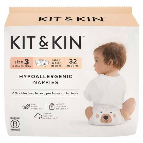 Kit & Kin Hypoallergenic Nappies Size 3 (6-10kg) thumbnail 2