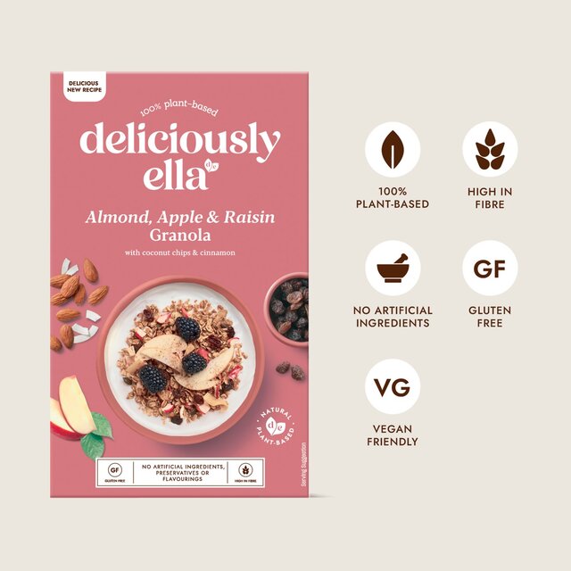 Deliciously Ella Almond, Apple&Raisin Granola with Coconut Chips&Cinnamon thumbnail 10