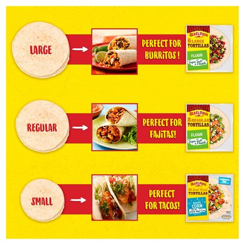 Old El Paso Flour Tortilla Fajita Wraps Family Pack thumbnail 3