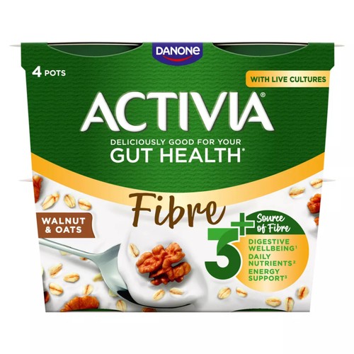Activia Fibre Walnut & Oat Gut Health Breakfast Yoghurt Multipack thumbnail 2