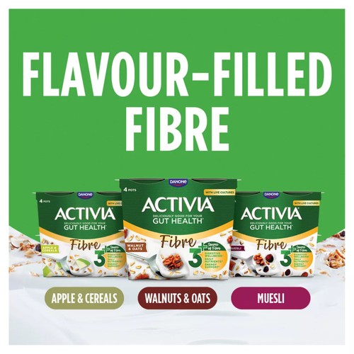 Activia Fibre Walnut & Oat Gut Health Breakfast Yoghurt Multipack thumbnail 6
