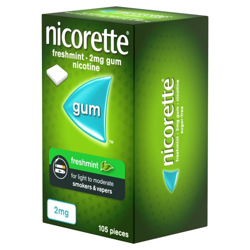 Nicorette Freshmint Gum 2mg Per Gum, 105 Pieces (Stop Smoking Aid) thumbnail 6