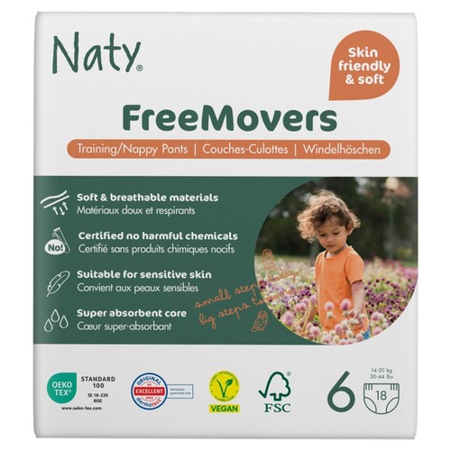 Naty FreeMovers Nappy Pull on Pants Size 6 (16kg+) thumbnail 2