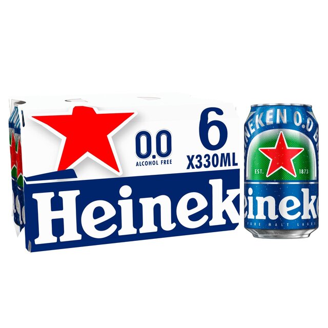 Heineken 0.0 Alcohol Free Beer Cans