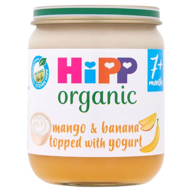 HiPP Organic Mango & Banana topped with yogurt Baby Food Jar 7+ Months - Image 1