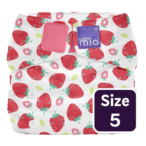 Bambino Mio Reusable Nappy One size fits all birth to 3-4 years Strawberry