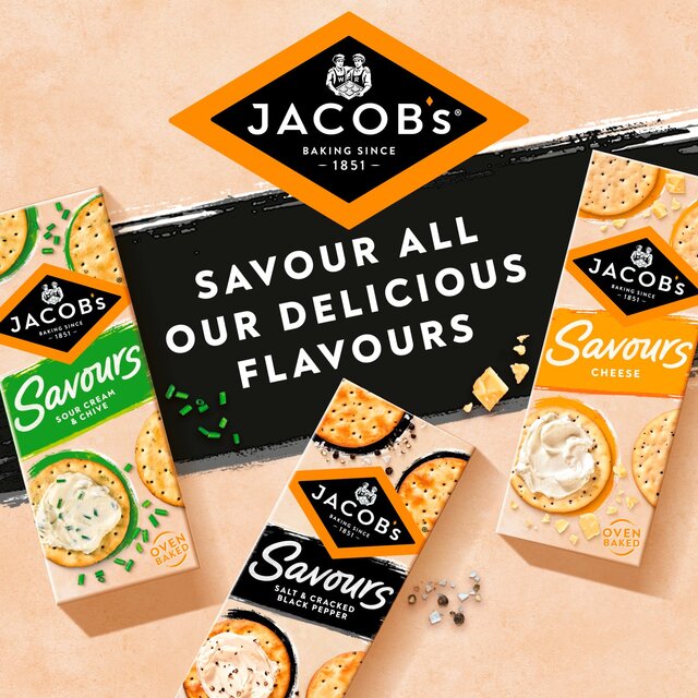 Jacob's Savours Bakes Salt & Cracked Black Pepper Crackers thumbnail 5