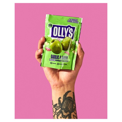 Olly's Olives Basil & Garlic Green Halkidiki Olives - The Connoisseur thumbnail 3