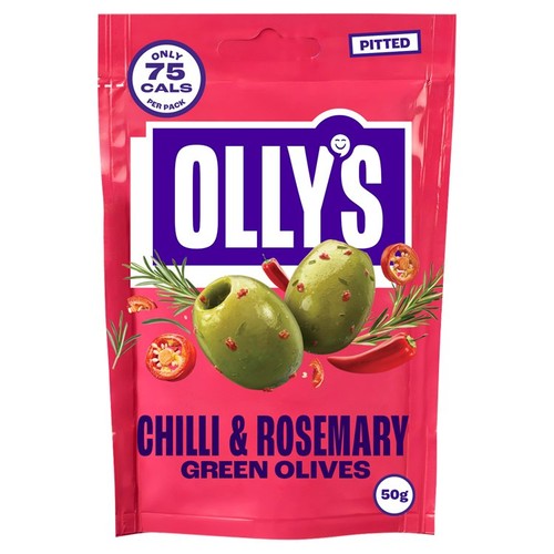 Olly's Olives Chilli & Rosemary Green Halkidiki Olives - The Bandit