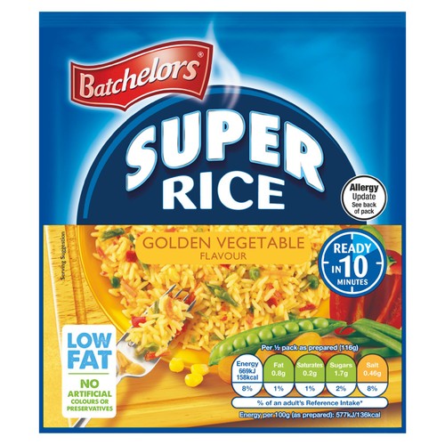 Batchelors Super Rice Golden Vegetable Flavour Packet Rice thumbnail 2