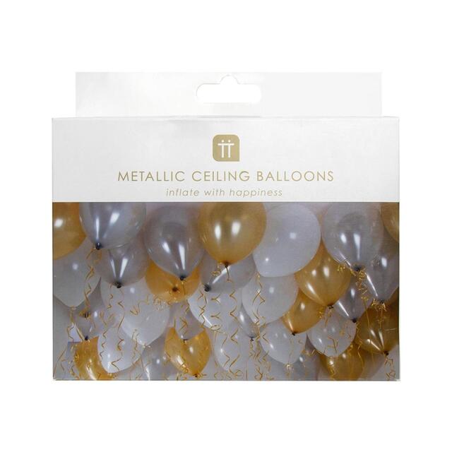 Talking Tables Gold, Silver & White Balloons