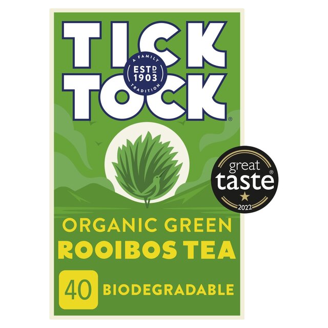 Tick Tock Organic Rooibos Green Tea Bags