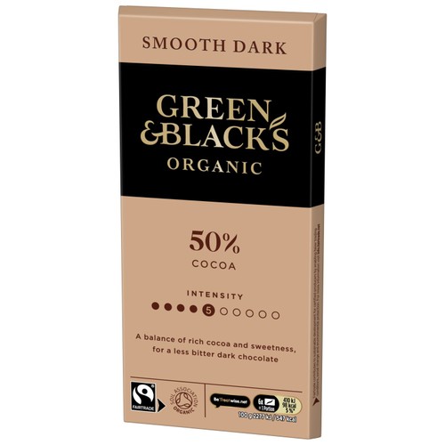 Green & Black's Organic Smooth 50% Dark Chocolate Bar thumbnail 2