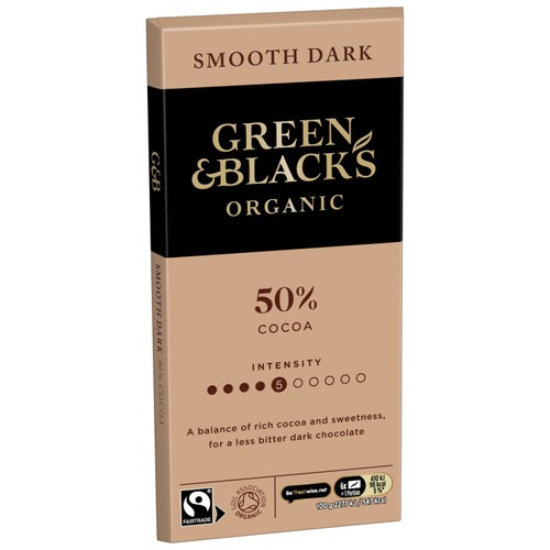 Green & Black's Organic Smooth 50% Dark Chocolate Bar thumbnail 3