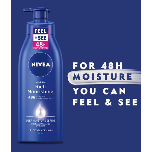 NIVEA Body Lotion for Dry Skin, Rich Nourishing thumbnail 2