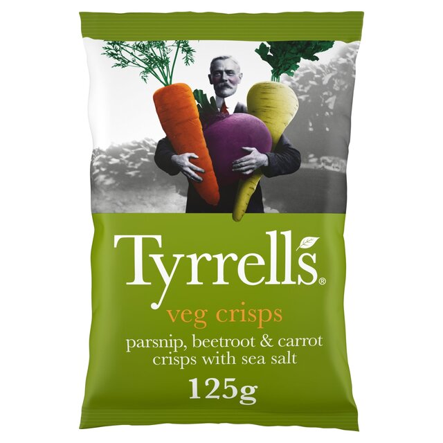 Tyrrells Parsnip, Beetroot & Carrot Veg Crisps with Sea Salt
