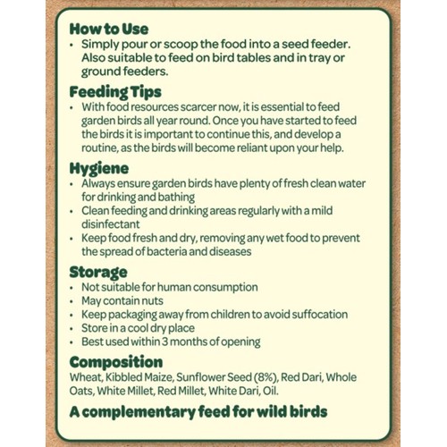 Peckish Natural Balance Seed Mix For Wild Birds thumbnail 6