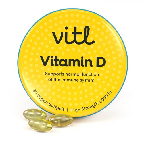 Vitl Vitamin D Vegan Soft Gel Capsules  thumbnail 2