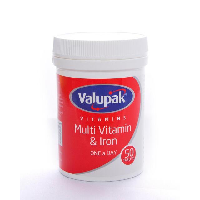 Valupak Vitamins Multivitamin & Iron Tablets