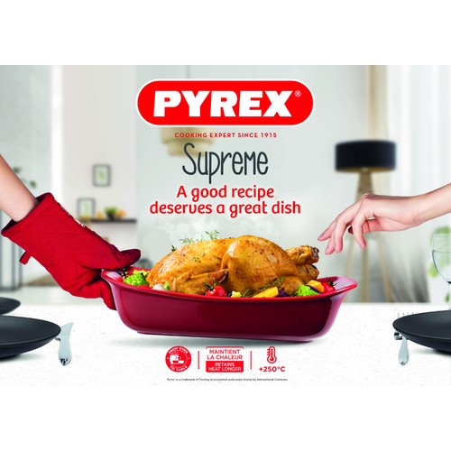 Pyrex Supreme Ceramic Pie Dish, White 25cm thumbnail 4