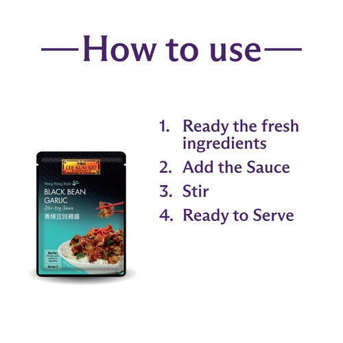 Lee Kum Kee Black Bean Garlic Stir-Fry Sauce thumbnail 2