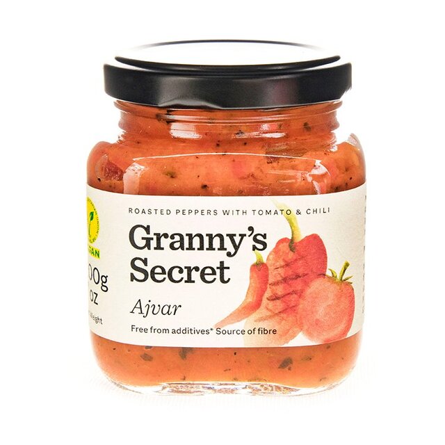 Granny's Secret Ajvar Hot Roasted Red Pepper with Tomato & Spices thumbnail 2