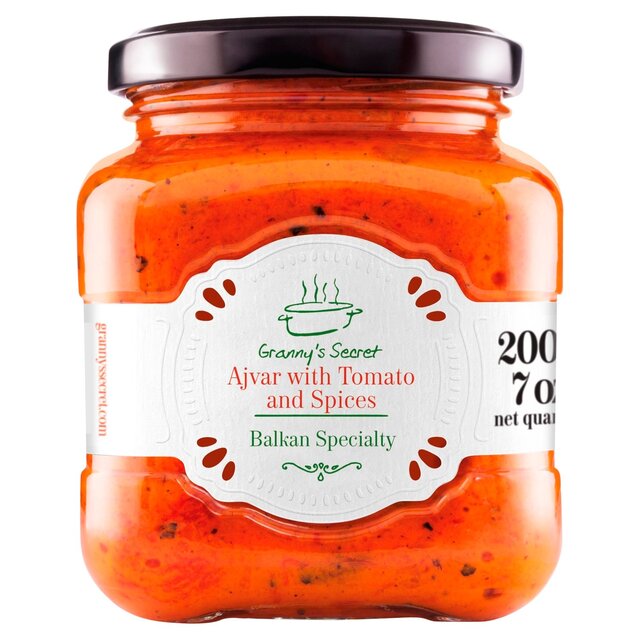 Granny's Secret Ajvar Hot Roasted Red Pepper with Tomato & Spices thumbnail 3