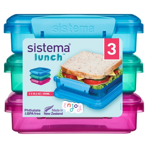 Sistema Sandwich Boxes, Assorted Colours