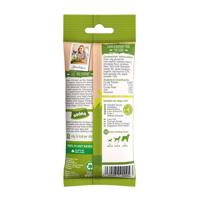 Soopa Kale & Apple Dental Sticks Dog Treats thumbnail 2