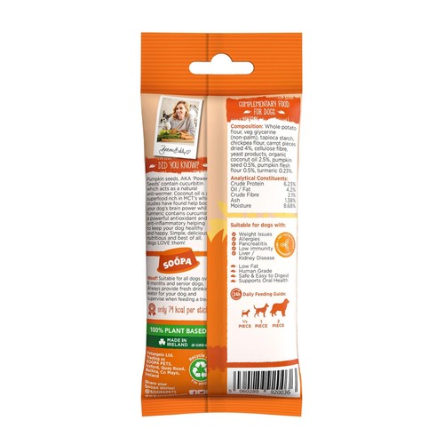 Soopa Pumpkin & Carrot Dental Sticks Dog Treats thumbnail 2