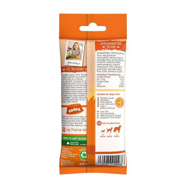 Soopa Pumpkin & Carrot Dental Sticks Dog Treats thumbnail 2