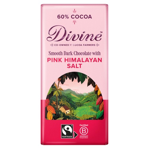 Divine 60% Dark Chocolate Pink Himalayan Salt