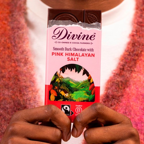 Divine 60% Dark Chocolate Pink Himalayan Salt thumbnail 6