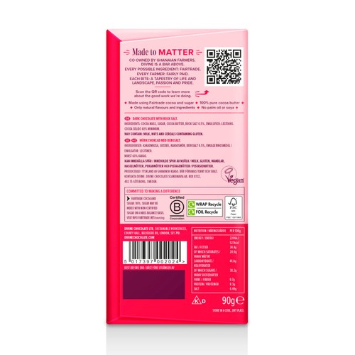 Divine 60% Dark Chocolate Pink Himalayan Salt thumbnail 10