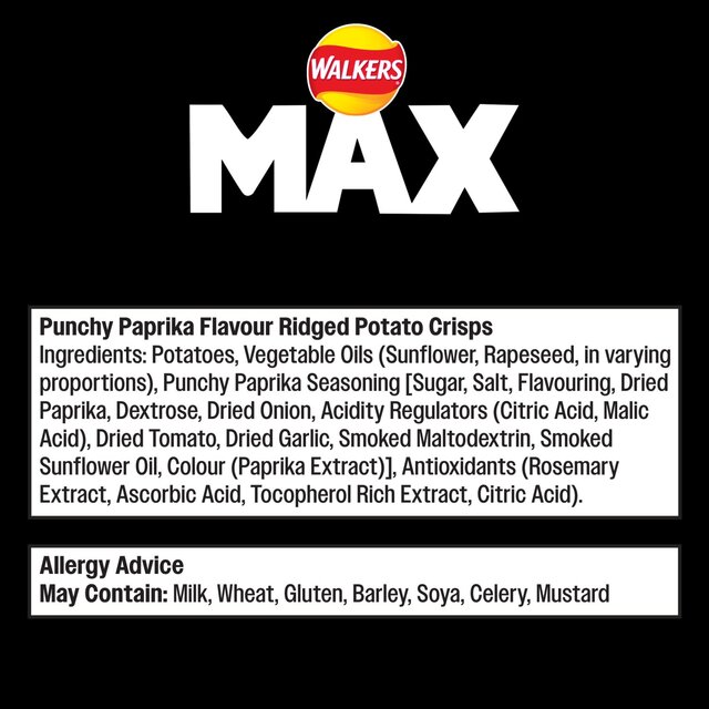 Walkers Max Paprika Multipack Crisps thumbnail 2