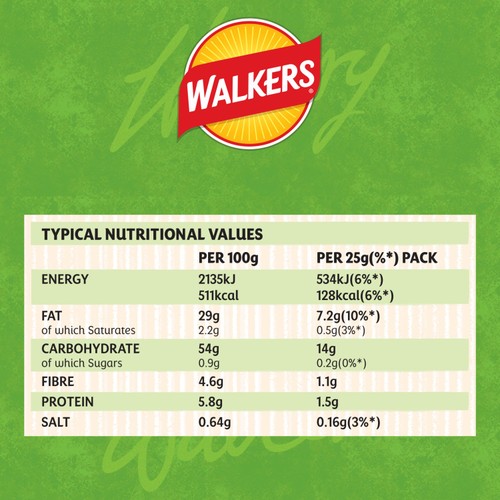 Walkers Pickled Onion Multipack Crisps 6x25g thumbnail 7