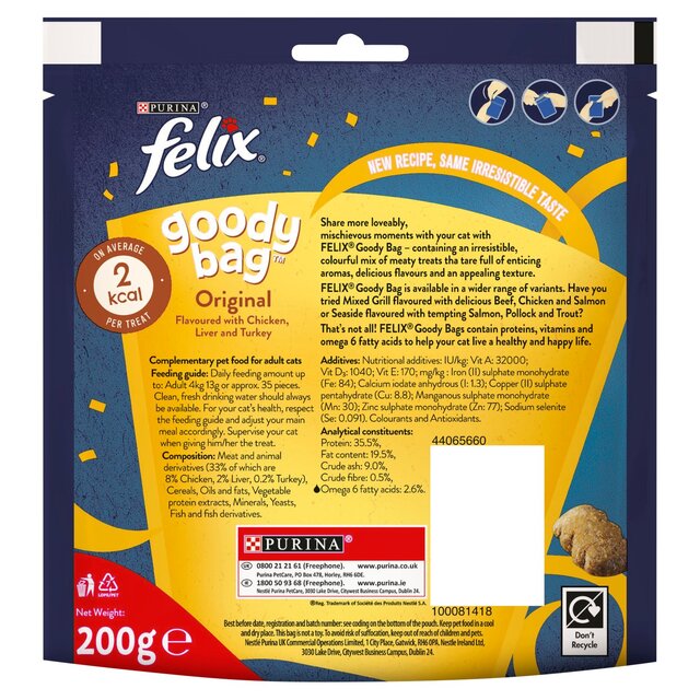 Felix Goody Bag Original Chicken Liver and Turkey Cat Treats thumbnail 9