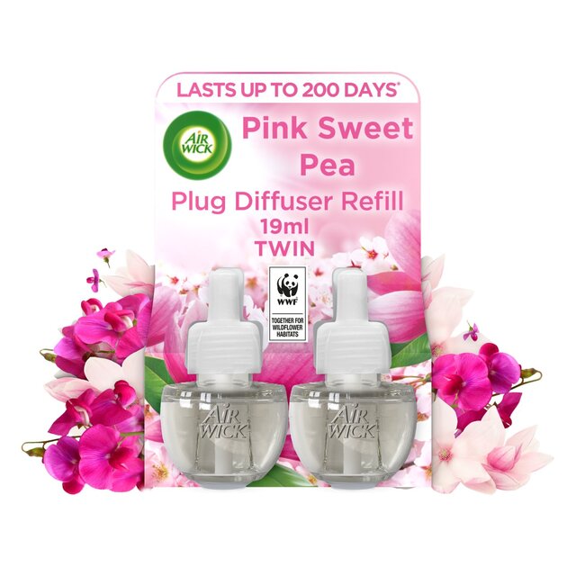 Airwick Pink Sweet Pea Plug In Twin Refill thumbnail 2